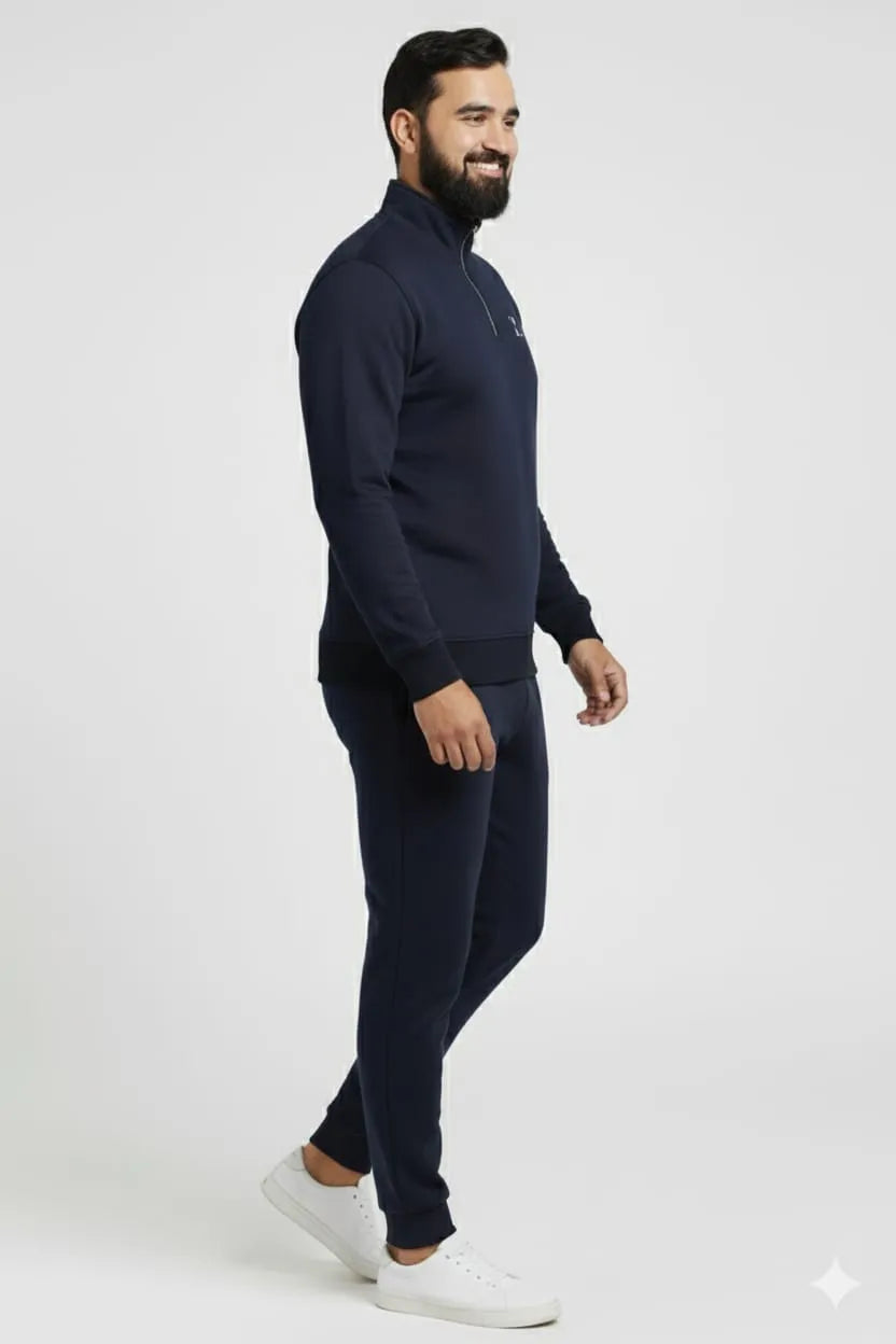 Quarter Zipper In Navy Colour