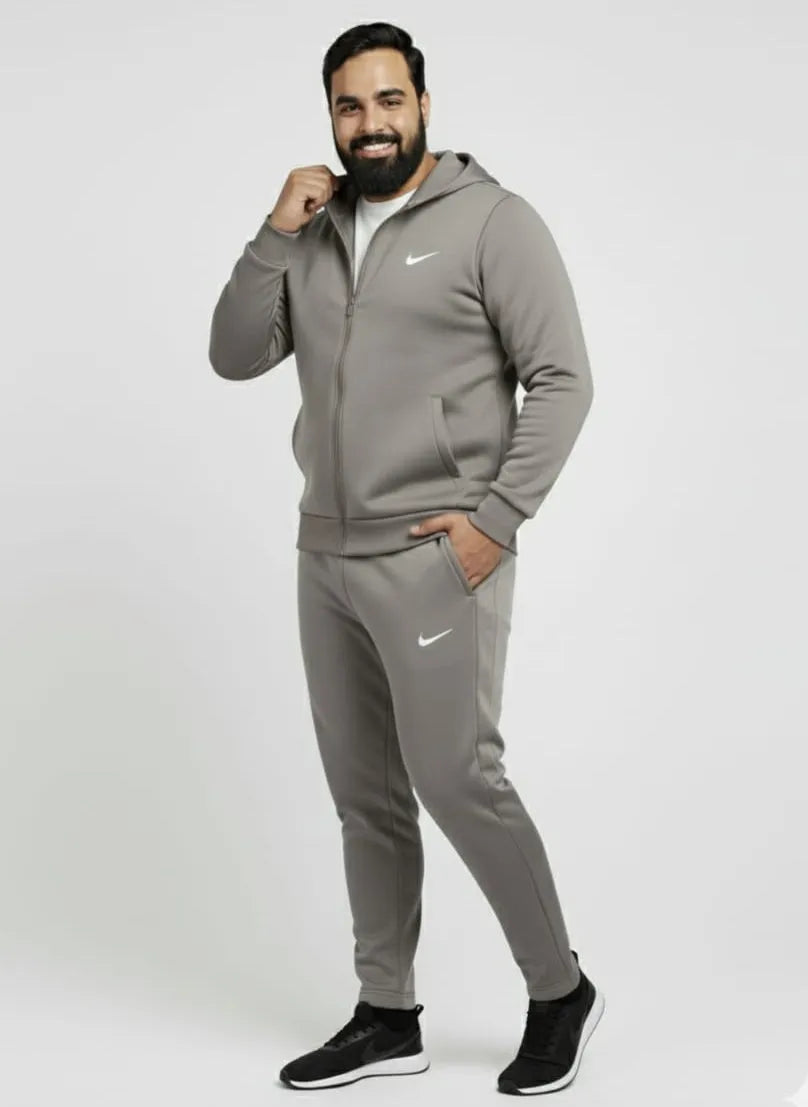 Gery colour solid hoodie