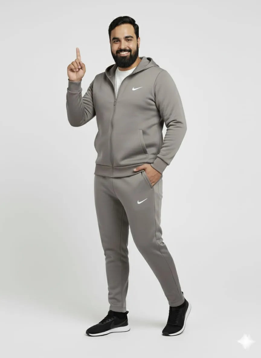 Gery colour solid hoodie