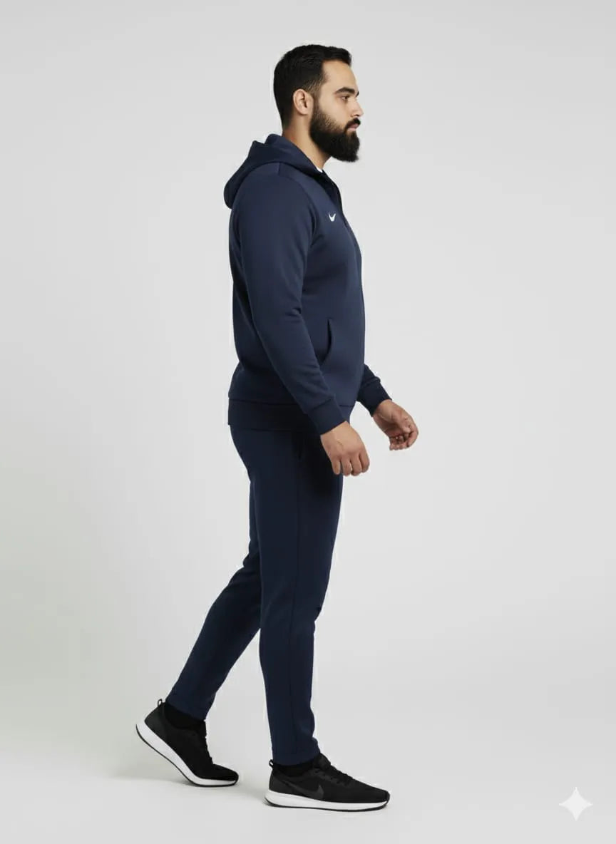 Navy blue  colour solid hoodie
