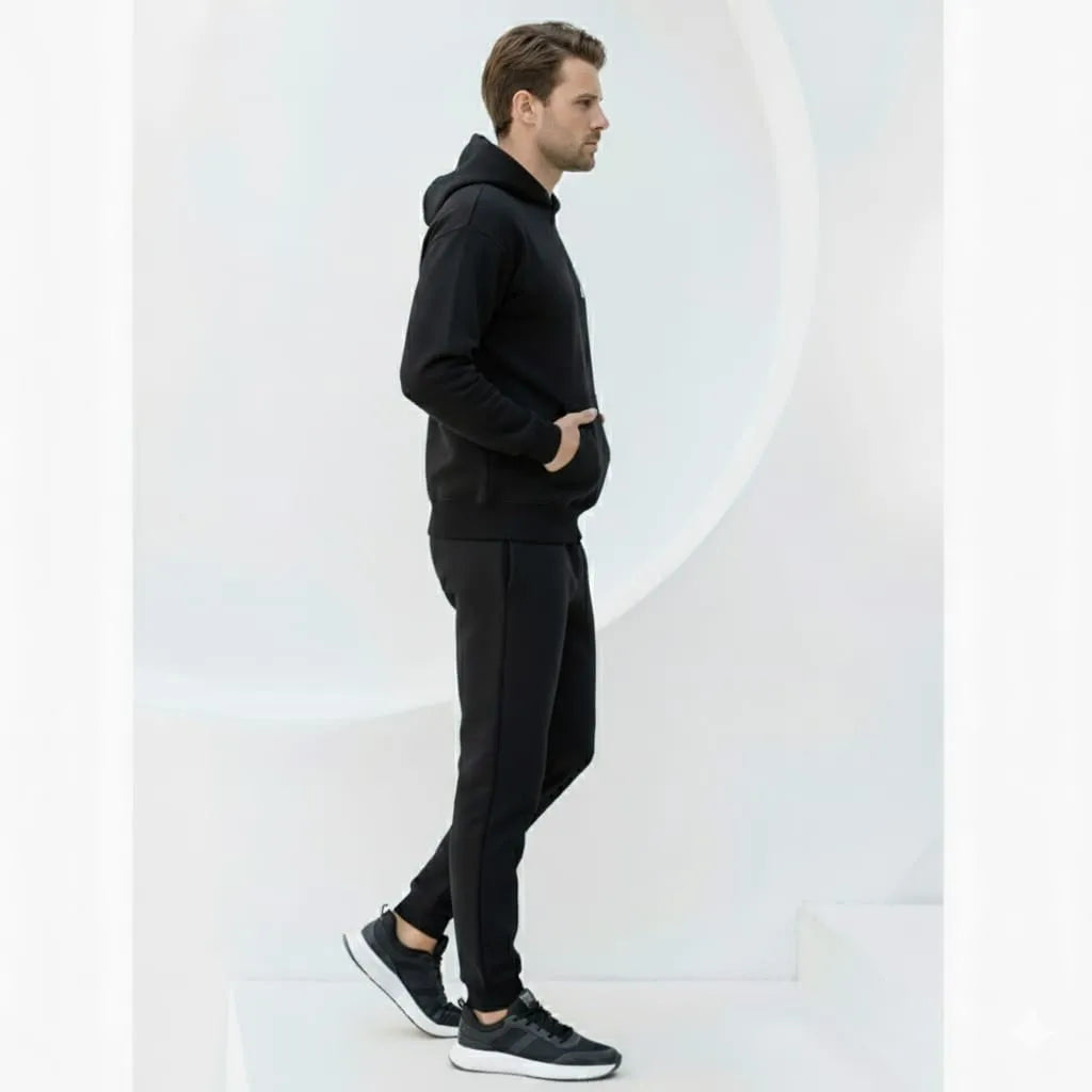 Men's Black Micro Fleece Tracksuit