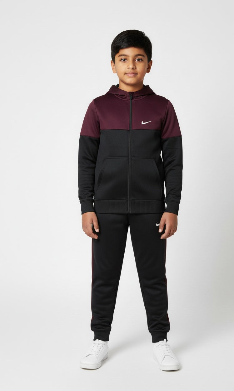 Black & Maroon Combo design kids Winter Collection premium Tracksuit