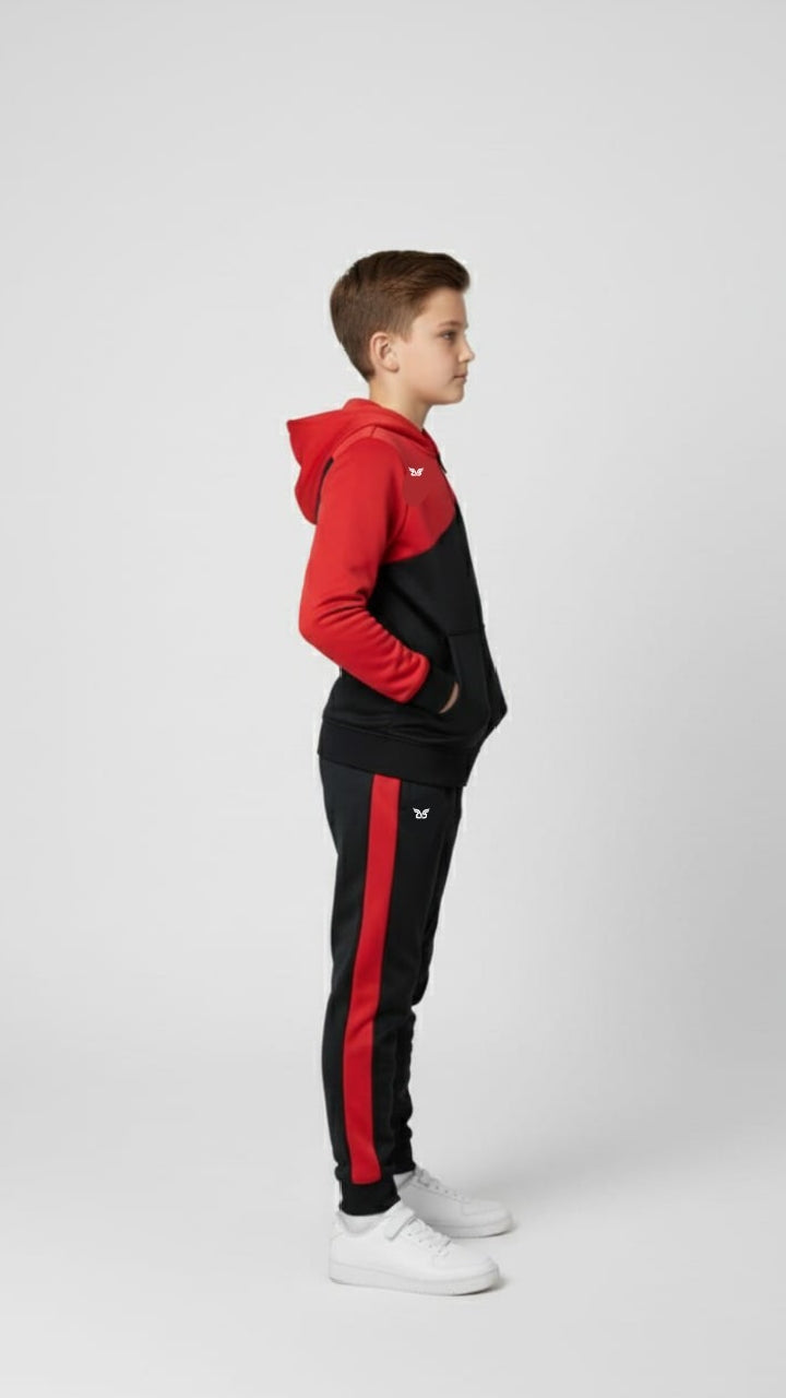 Red & Black Combo design kids Winter Collection premium Tracksuit