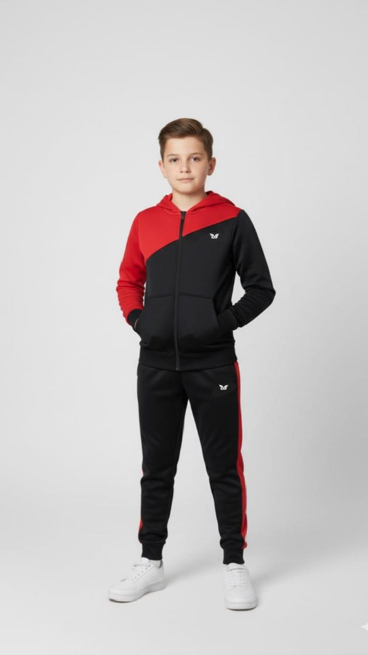 Red & Black Combo design kids Winter Collection premium Tracksuit