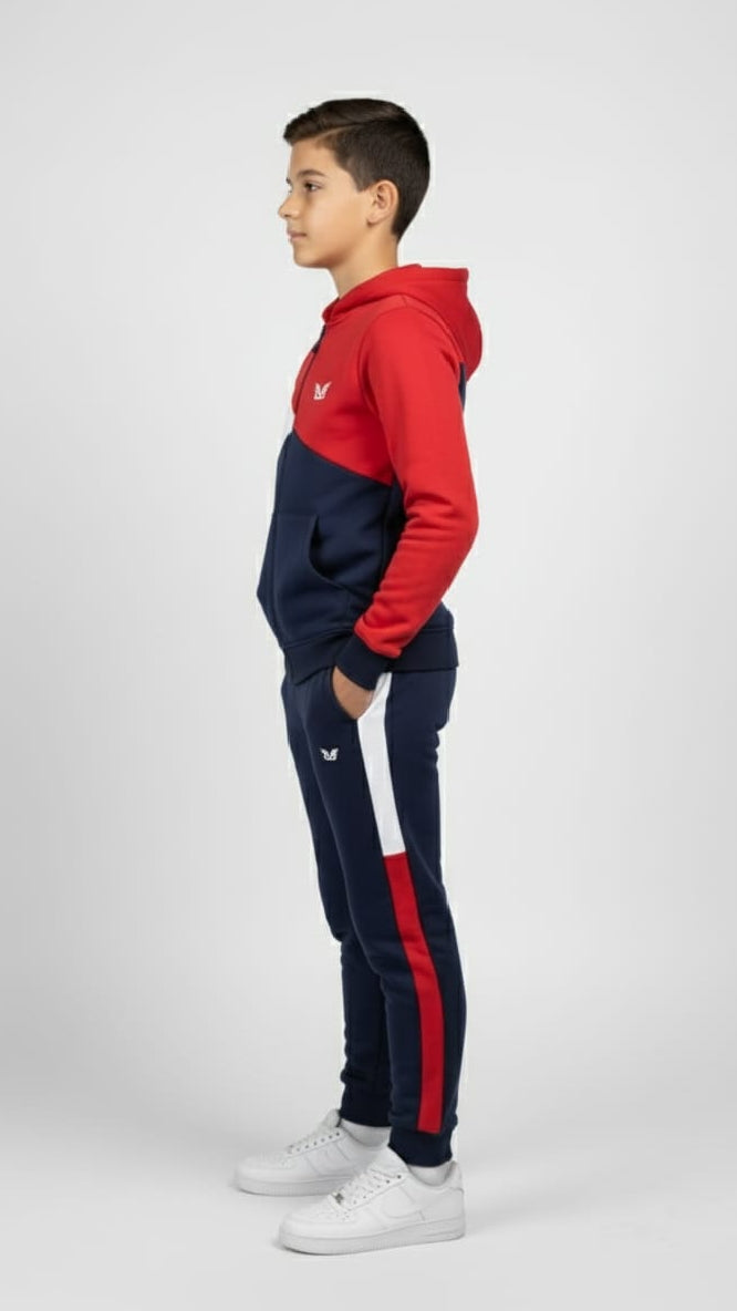 Red, White & Navy Combo design kids Winter Collection premium Tracksuit