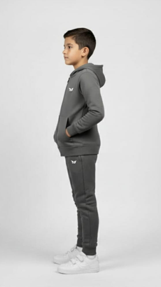 Gray Color Kids Winter Collection premium Tracksuit