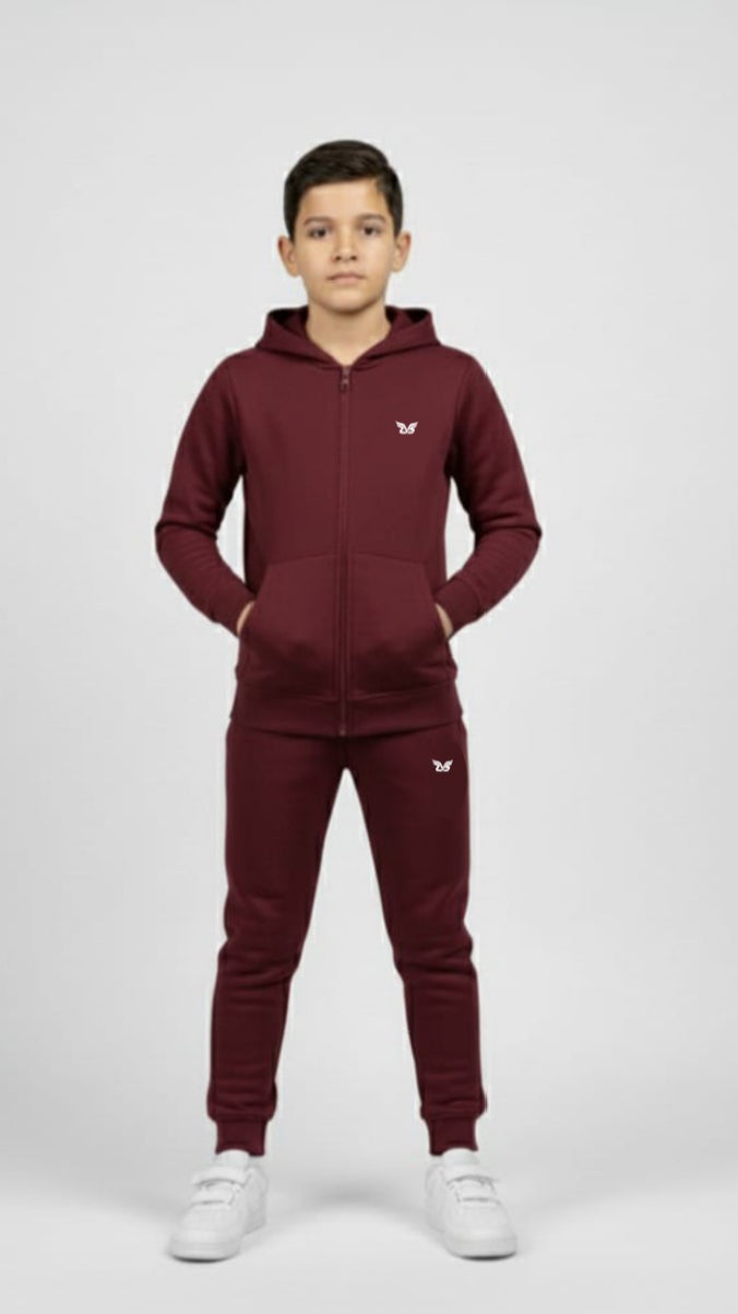 Maroon Color Kids Winter Collection premium Tracksuit