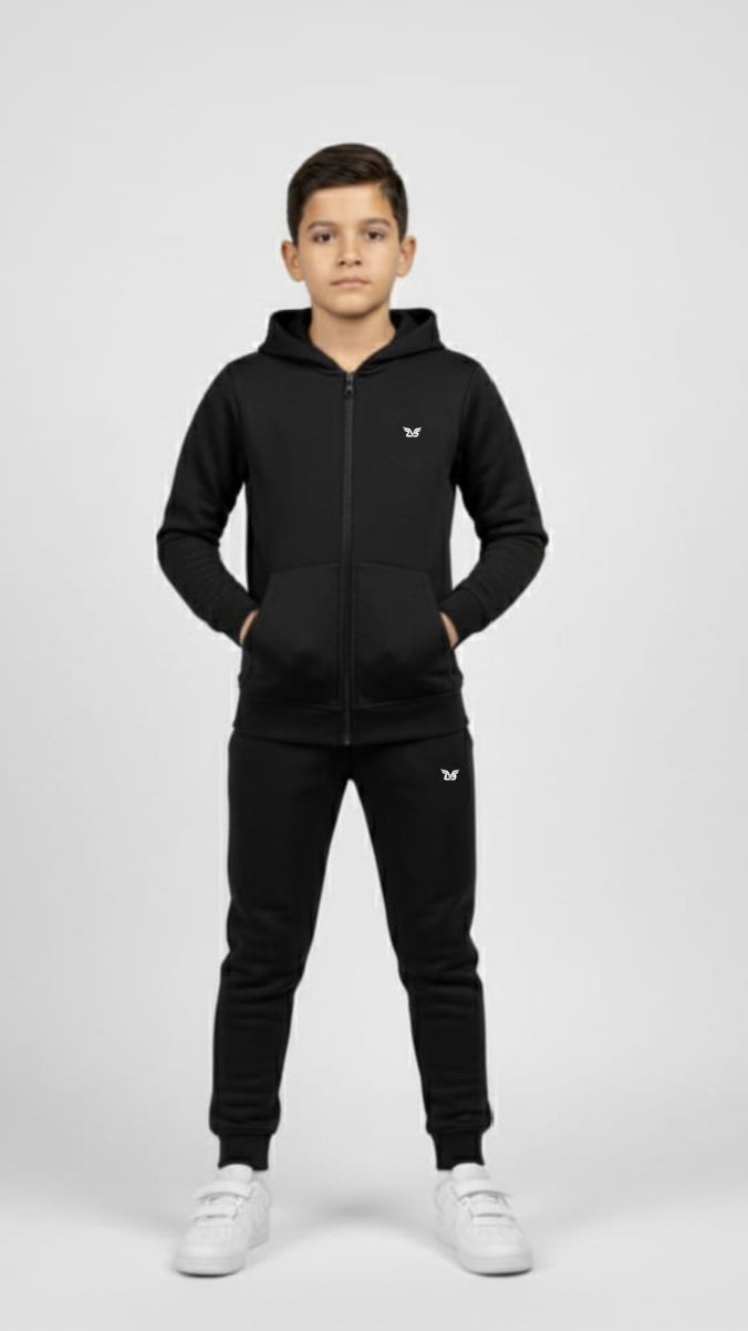 Black Color Kids Winter Collection premium Tracksuit