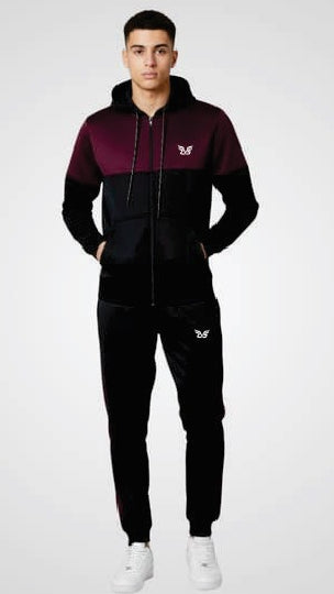 Red & Black Hoodie & Trouser - Premium Winter Tracksuit