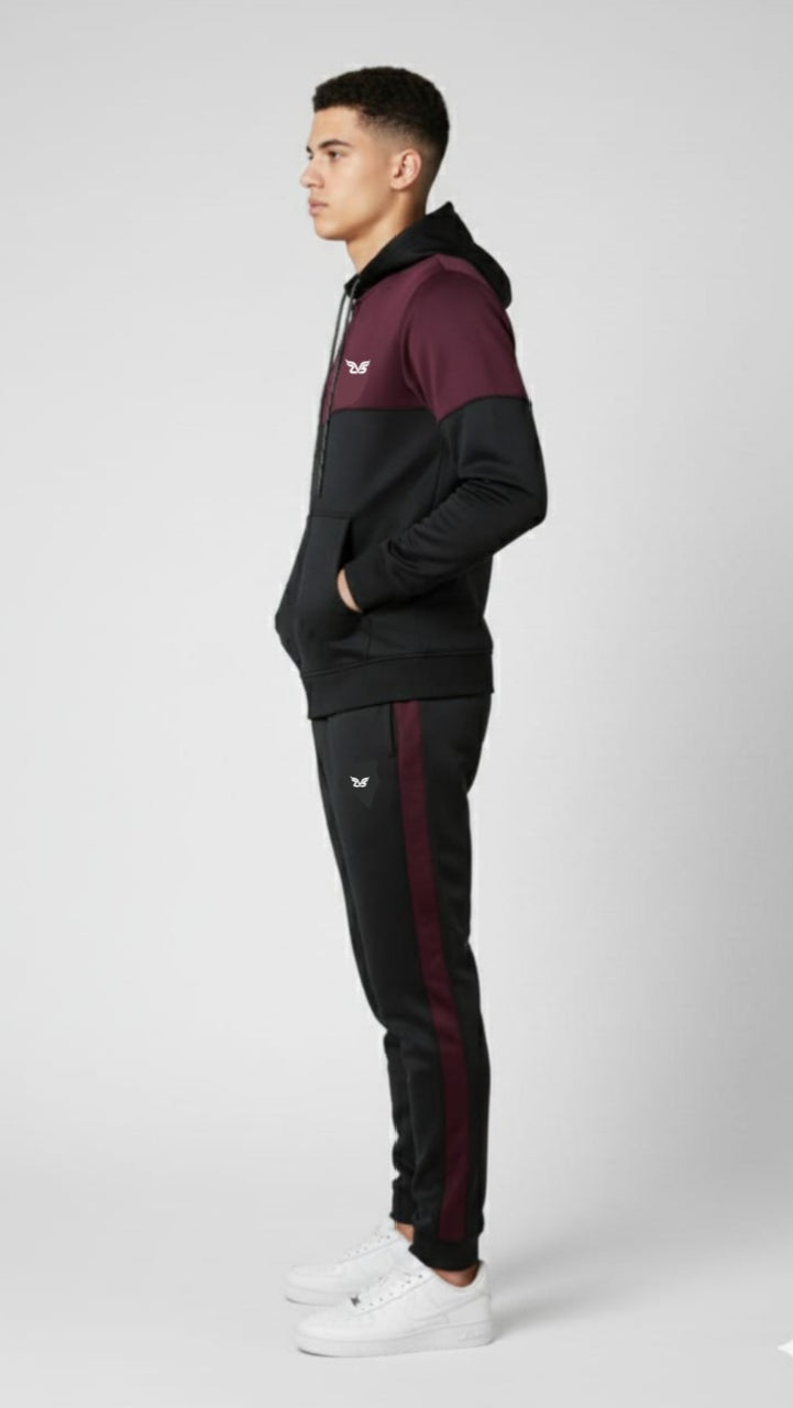 Red & Black Hoodie & Trouser - Premium Winter Tracksuit